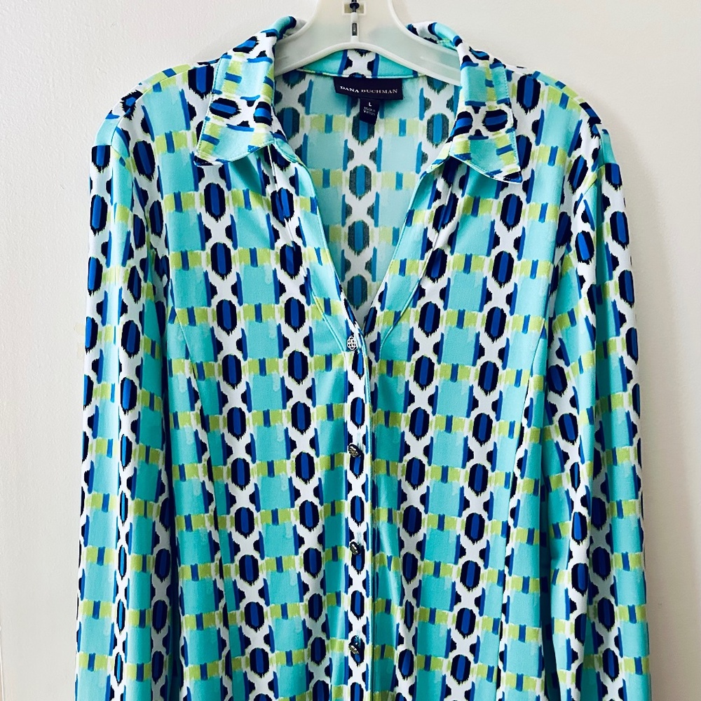 Blue Pattern Blouse